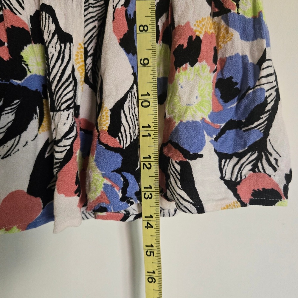 Free People XS LA Nights Stretchy Smocked Multicolor Black Party Mini Skirt - Picture 3 of 6